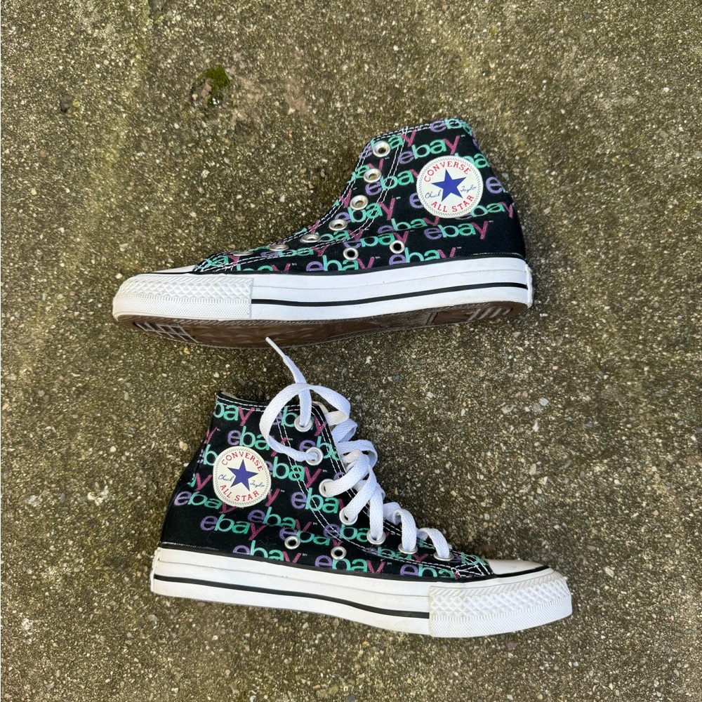 Converse Chuck Taylor All Star High eBay Print Sneakers Black